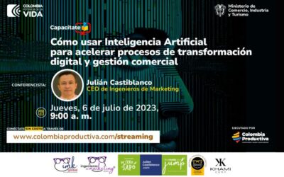 Descubre cómo la inteligencia artificial puede impulsar tu transformación digital y gestión comercial: Únete al webinar de Colombia Productiva»